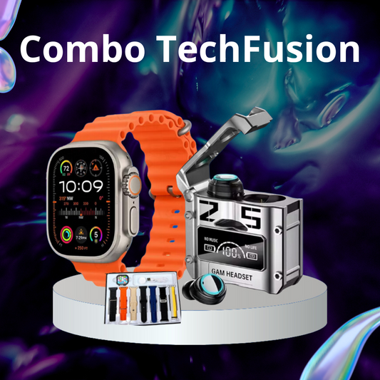 Combo TechFusion Smartwatch + Audífonos + 7 pulseras